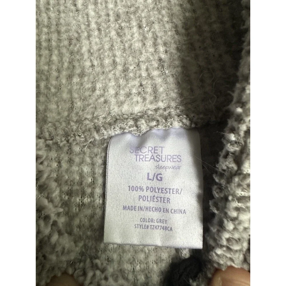Secret Treasures Sleepwear Womens L Hooded Racoon Sleeper Pajamas